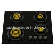 Supreme Four Brass Burner Gas Hob (8mm Glass)